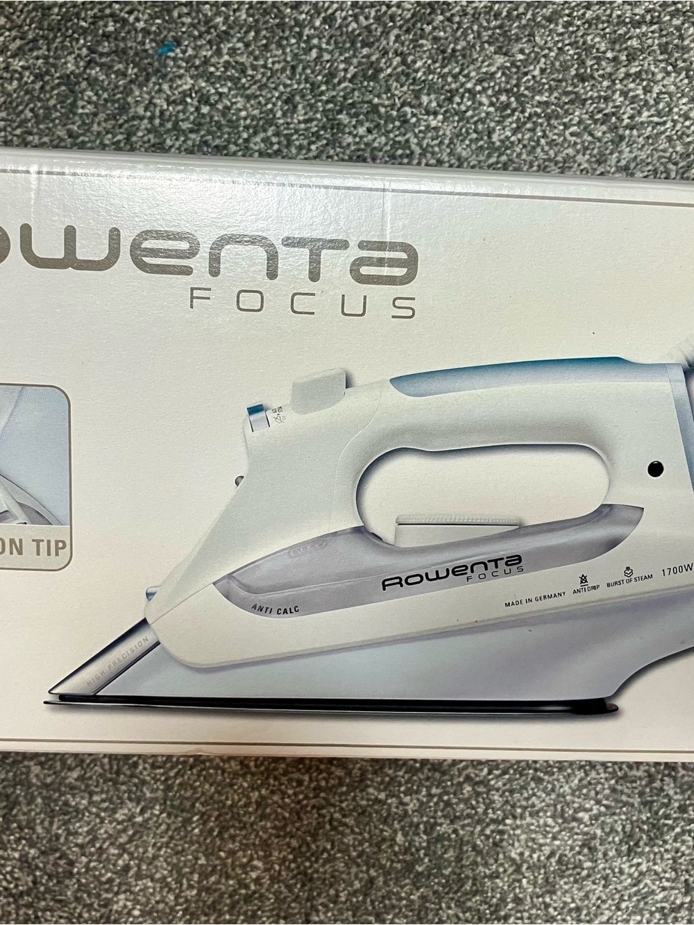 Rowenta Focus White Gray Professional Steam Iron Electronic Made in Germany